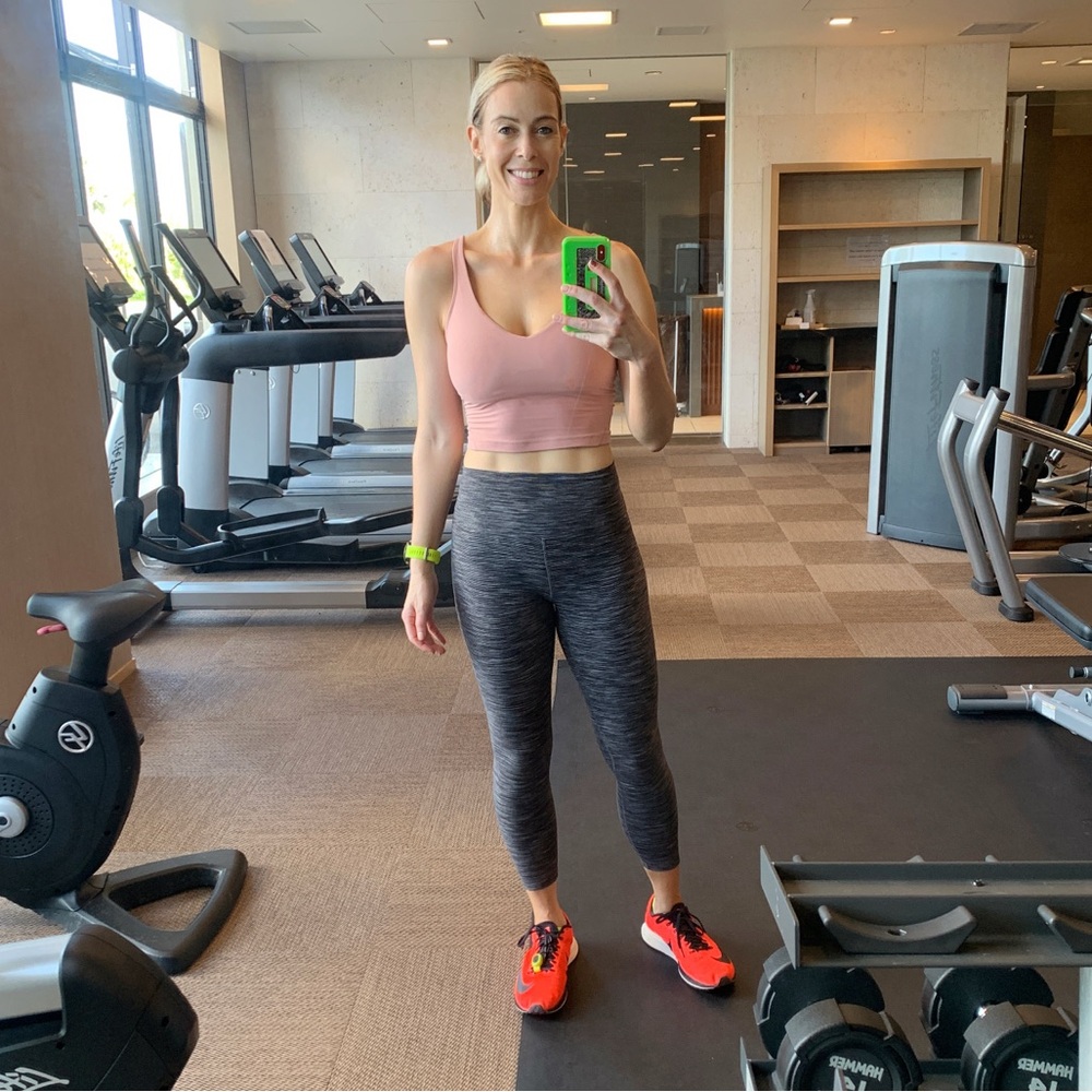 Lululemon Striped Gray Leggings 25”